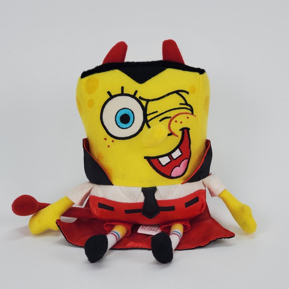 SpongeBob SquarePants Devil Halloween Plush 2007 Nickelodeon Frankford Candy 8"